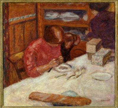 İç Mekan veya Köpekli Kadın by Pierre Bonnard