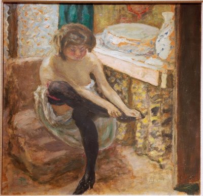 siyah çoraplı kadın by Pierre Bonnard