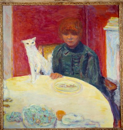 Kedili kadın veya talepkar kedi Tablosu Pierre Bonnard (1867-1947) 20. yüzyıl Güneşi. 0.78x0.77 m Paris, Orsay Müzesi by Pierre Bonnard