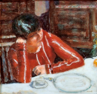 Kırmızı korse - Marthe Bonnard by Pierre Bonnard