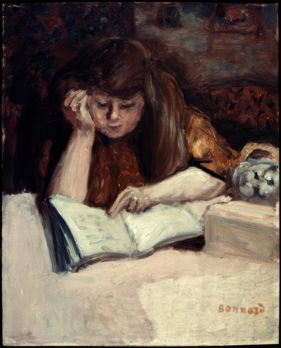 Uzanmış okuma lambası by Pierre Bonnard