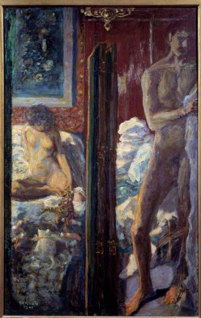 Erkek ve Kadın Yatak Odasında Çıplak Bir Çift by Pierre Bonnard