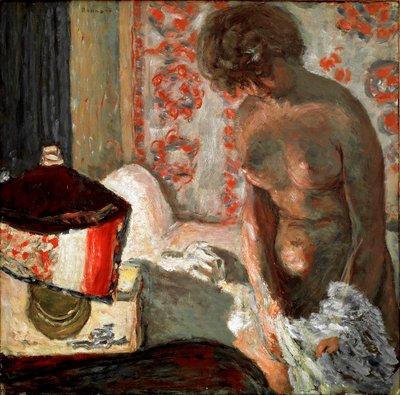 Nude à la lamp Boyama Pierre Bonnard (1867-1947) 1910-1911 Dim. 75,5x75 cm Bern, Koleksiyon Hans R. Hahnloser by Pierre Bonnard