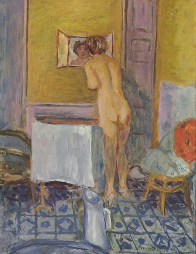 Kırmızı Bezli Çıplak (Tuvalette Çıplak) by Pierre Bonnard