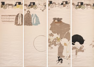 Hemşirelerin Gezinti Yolu, Arabaların Frizi by Pierre Bonnard