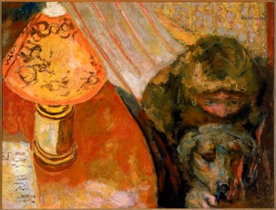 Lamba ışığıyla aydınlatılan bir iç mekanın boyanması by Pierre Bonnard