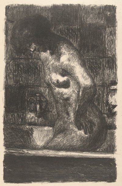 Ayakta çıplak kadın kendini banyoda yıkar Femme ilk dans sa baignoire by Pierre Bonnard