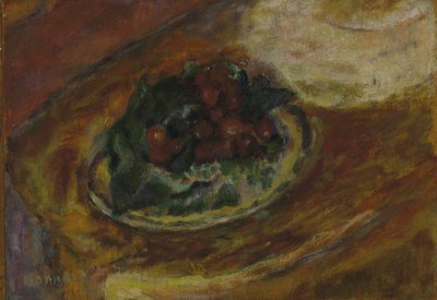 Natürmort: Kirazlar, c.1942 (ahşap panel üzerine yağlı boya) by Pierre Bonnard