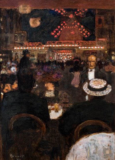 Moulin Rouge veya Place Blanche (Café Terrace) by Pierre Bonnard