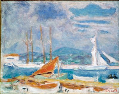 Saint Tropez Limanı Tablosu Pierre Bonnard (1867-1947) 1914 Saint-Tropez, Musee de l
