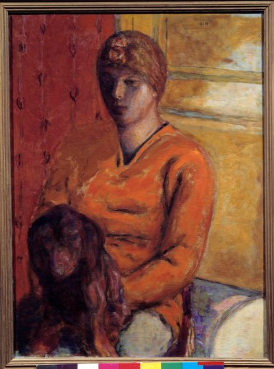 Köpek kadın. Pierre Bonnard (1867-1947), 20. yüzyıl tablosu. Grenoble, Musee des Beaux Arts. by Pierre Bonnard