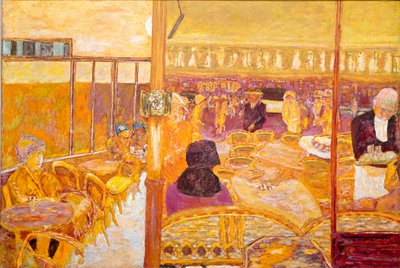 Kapı pencere Teras ve kahve odası. Resim Pierre Bonnard (1867-1947) 1933 Koleksiyon özel by Pierre Bonnard