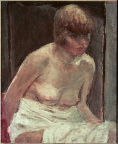 Beyaz bornozlu genç kadının gövdesi by Pierre Bonnard