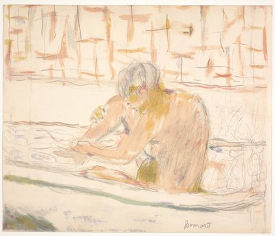 Banyosunda Oturan Kadın by Pierre Bonnard