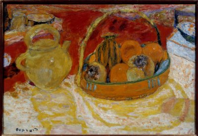 Sarı ve kırmızı natürmort. Pierre Bonnard