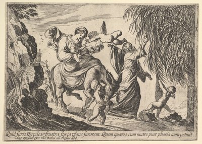 Çocuğa hurma veren melekler, 1610-42. by Pierre Brebiette