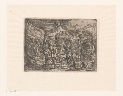 Bir manzarada dans eden periler ve satirler by Pierre Brebiette