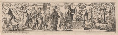 Sunakta Çocuklu Kadın Satyr by Pierre Brebiette