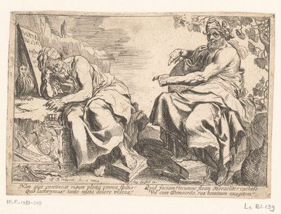 Herakleitos ve Demokritos by Pierre Brebiette