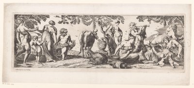 Bir Manzarada Dinlenen Silenus ve Çevresi by Pierre Brebiette