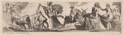 Satyr Bir Çift Keçi Sürerken by Pierre Brebiette