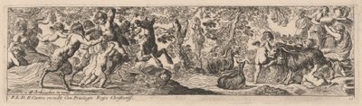Hayvanlarla Oynayan Satirler ve Putti by Pierre Brebiette