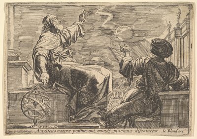Bir Tutulmayı İzleyen İki Filozof, 1615-42. by Pierre Brebiette