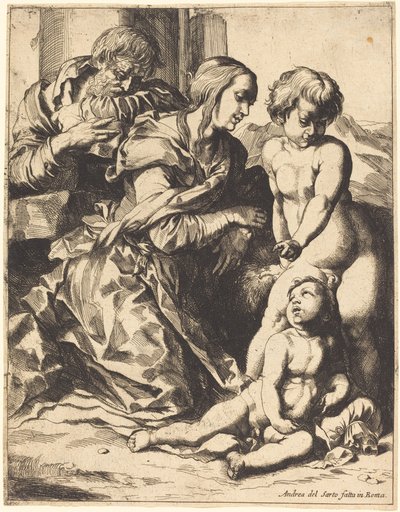 Kutsal Aile by Pierre Brebiette after Andrea del Sarto