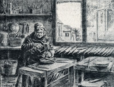 Pierre Calmette Özel Koleksiyonundan dosyalar Gravür yapan bir işçi by Pierre Calmettes