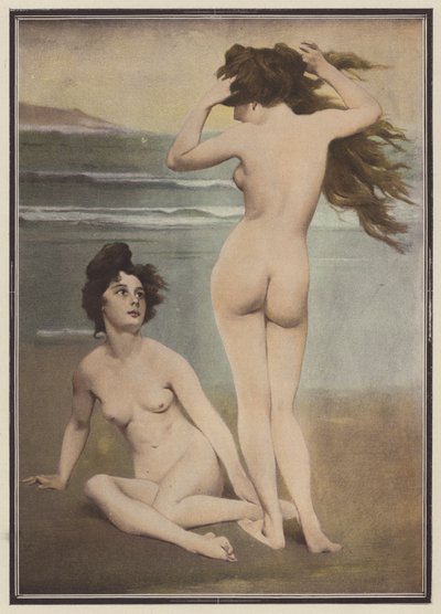 Banyo yapan kadınlar (renkli taş) by Pierre Carrier-Belleuse