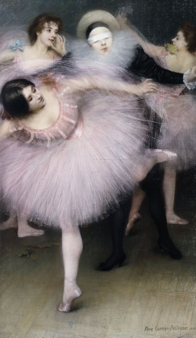 Harlequin Dansçıları; Dansçılar ile Harlequin by Pierre Carrier-Belleuse