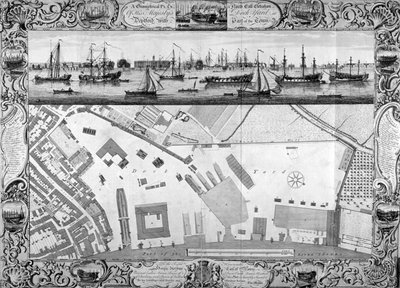 Deptford Rıhtımı, Londra, 1753. by Pierre Charles Canot