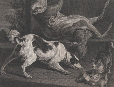 Köpekler ve Natürmort, 1778 by Pierre Charles Canot