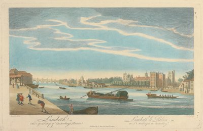 Lambeth. Canterbury Sarayı Başpiskoposu by Pierre Charles Canot