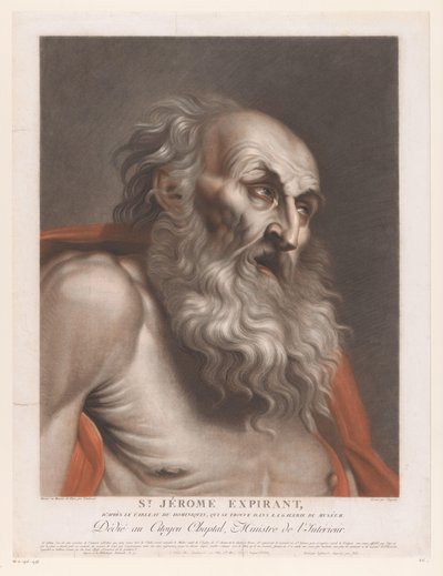 Heilige Hieronymus Aziz Jerome Expirant (nesne üzerindeki başlık) by Pierre Charles Coqueret
