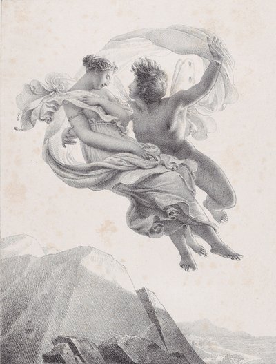 Zephyr ve Psyche Zepir ve Psyche, 1820-23. by Pierre Claude François Delorme