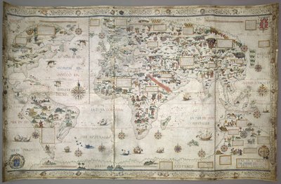 MS 24065 Dünya Haritası Ekle (Planisphere) by Pierre Descaliers