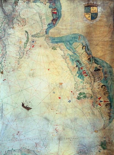 Ek Ms 5413: Kanada (kalem ve mürekkep) by Pierre Descaliers