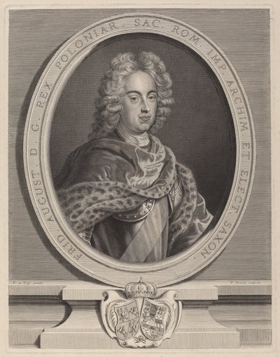 Frederick Augustus III, Polonya Kralı by Pierre Drevet, after François de Troy