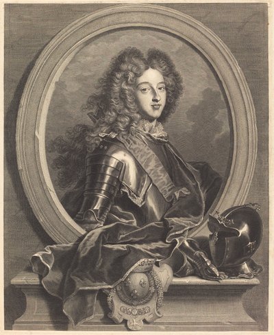 Fransa Louis, Burgonya Dükü by Pierre Drevet after Hyacinthe Rigaud