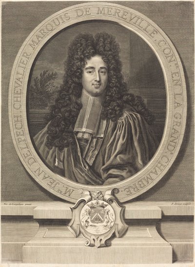 Jean Delpech, Mereville Markisi by Pierre Drevet after Nicolas de Largillierre