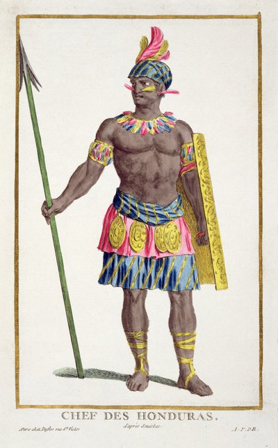 ಹೊಂಡುರಾನ್ಸ್ ಮುಖ್ಯಸ್ಥ, 1780 ಟರ್ಕಿ by Pierre Duflos