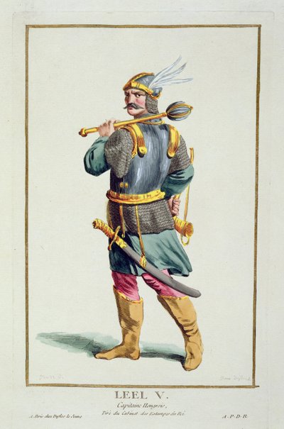 'Receuil des Estampes, Temsilci les Rangs et des Dignites, Tüm Mevcut Milletlerin Kostümüne göre' Leel V, 1780'de yayınlandı (el rengi gravür) by Pierre Duflos