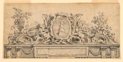 Bir Frontispiece için Tasarım by Pierre Edme Babel