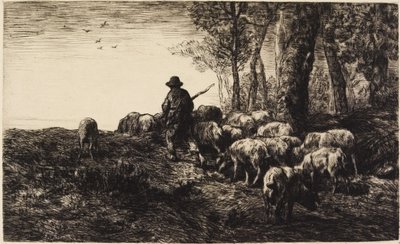 Ormanda sessizlik ve gece by Pierre Edmond Alexandre Hedouin