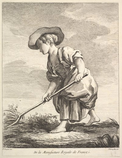 Çiftlik işi yapan küçük kız, M..., 1757