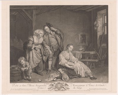 Kırık yumurta sepeti yanında genç kadın Les oeufs cassés (nesne üzerindeki başlık) by Pierre Etienne Moitte