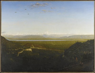 Mont Blanc manzarası, bkz. La Faucille, c.1865 (tuval üzerine yağlı boya) by Pierre Etienne Theodore Rousseau