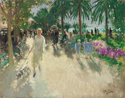 La Croisette, Cannes (tuval üzerine yağlı boya) by Pierre Eugene Montezin