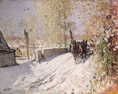 Kış manzarası by Pierre Eugene Montezin